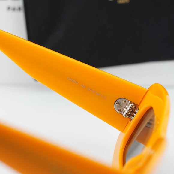 Celine CL40294I 42A Rectangle Sunglasses - Glossy Orange/Grey main image 4